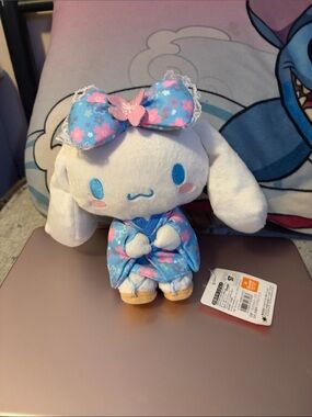 Sanrio Cinnamoroll Plush Toy in Blue Sakura Kimono